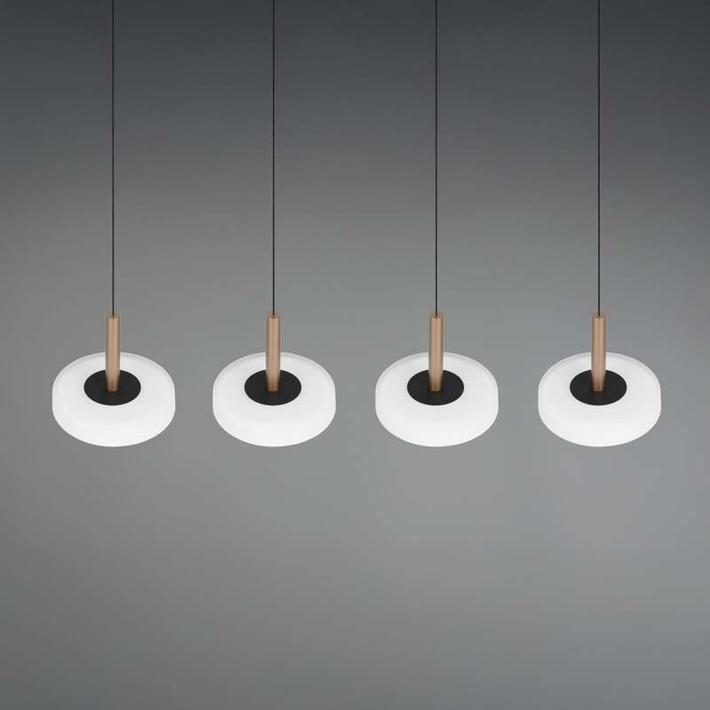 TRIO LIGHTING Hängeleuchte Pendelleuchte LED Celeste weiß braun dimmbar 115 cm - 4017807627404