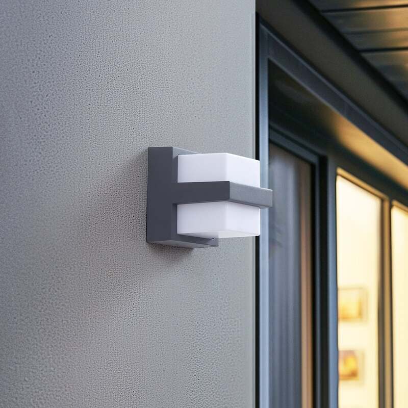 Lindby Außenwandleuchte Gartenleuchte Fyra LED dimmbar CCT RGB dunkelgrau Lampe - 4251911776218