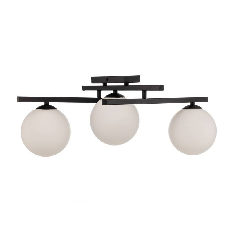 Deckenlampe Smart Deckenleuchte Deckenlicht Leuchte Lampe schwarz opal 3-flammig - 3071514
