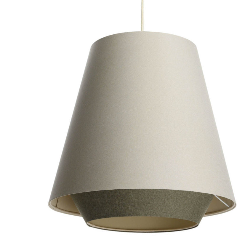 Hängeleuchte Sensei doblo LED Pendelleuchte dimmbar creme grün 50cm Ø 50cm - 5906742035940