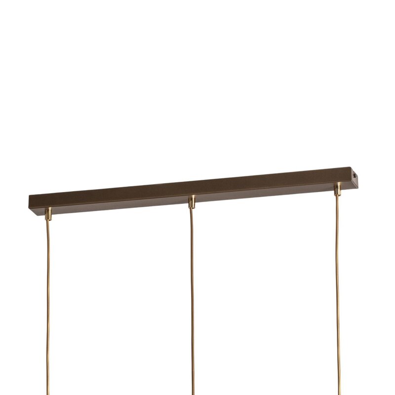 Luminex Hängelampe Pendelleuchte Noak Lampe Leuchte 3-flg titan gold Stahl - 5907565940039