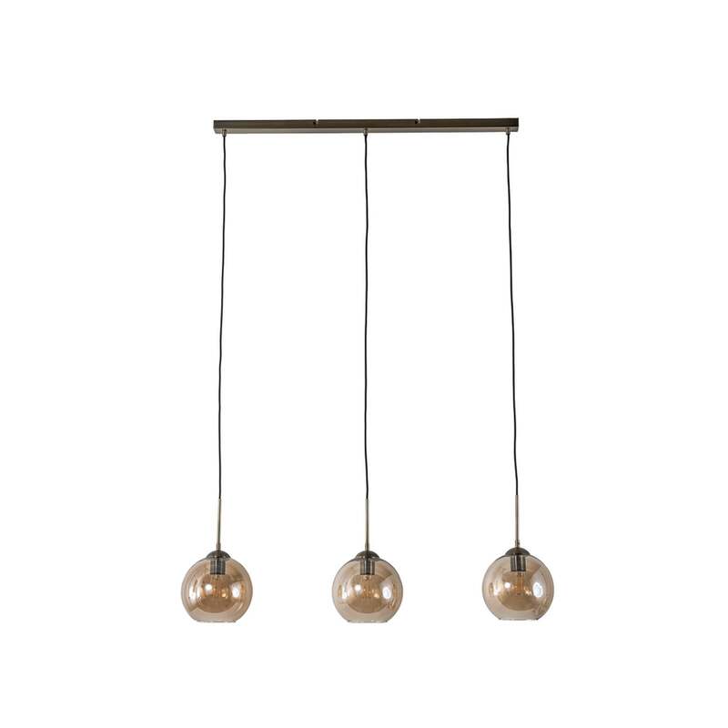 Lindby Pendant Light Sofian, Amber, Glass, 100 Cm, 3-bulb - 4251096565447