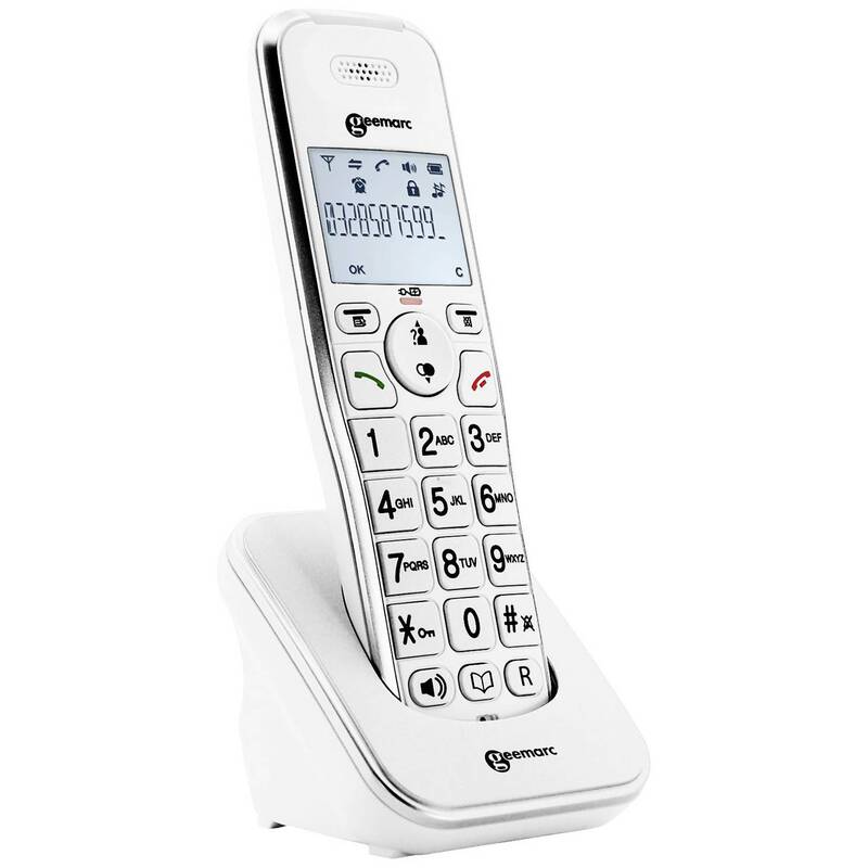 Geemarc AMPLIDECT 295 AD Schnurloses Seniorentelefon Beleuchtetes Display Weiß - 3521350008548