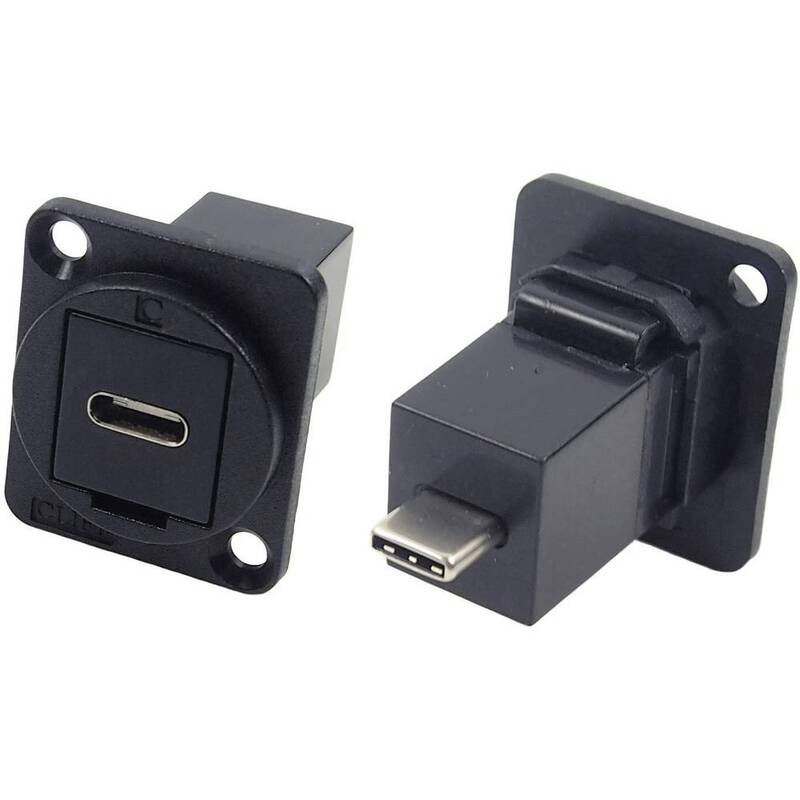 Cliff Adapter Buchse XLR USB-C Adapter Einbau Schwarz Kunststoff RoHS 4 Stück - 2050004595260