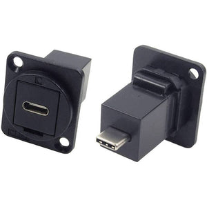 B-Ware Cliff Adapter Buchse XLR USB-C Adapter Einbau Schwarz Kunststoff RoHS 4 Stück