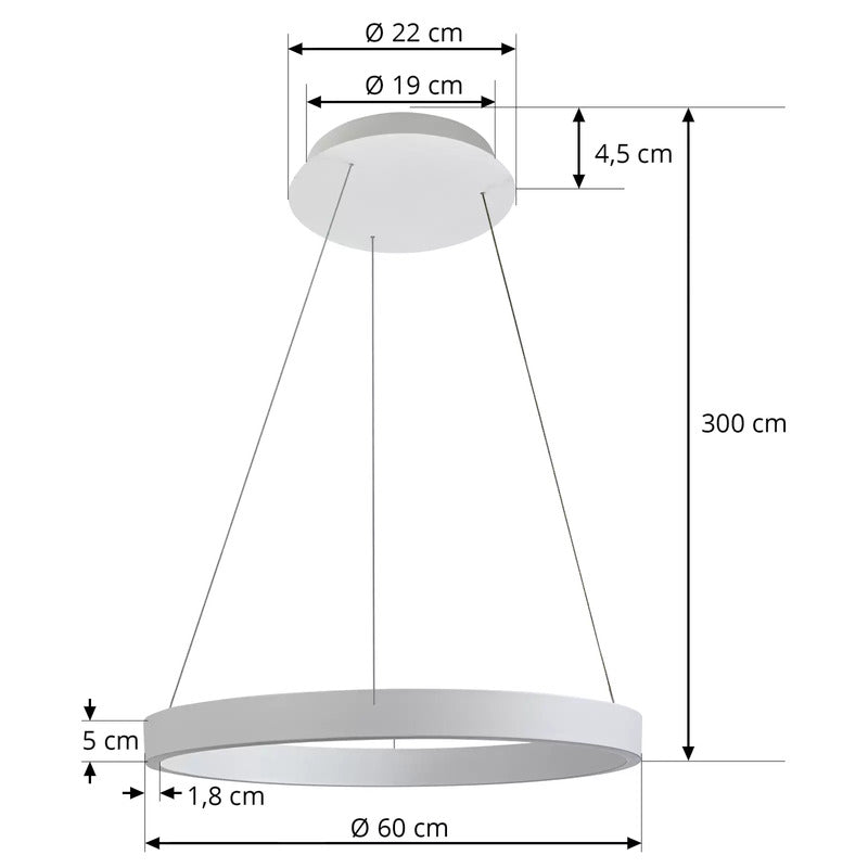 Arcchio Answin LED-Hängeleuchte 52,8 W weiß Hängelampe Lampe Leuchte Spot Li324 - 4251911763096