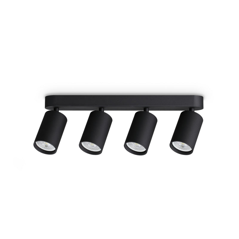 Ideal Lux Deckenstrahler Dynamite Round schwarz LED Strahler 4-flammig 38cm - 0000010057058