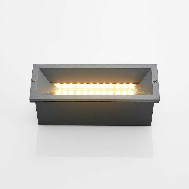 Lucande LED-Wandeinbauleuchte Jaano anthrazit 11W IP65 für Außenbeleuchtung - 4251096583304
