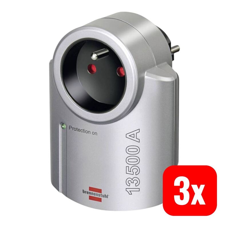 Brennenstuhl Überspannungsschutz-Zwischenstecker 13.5kA Silber 230V 1 Stück - 3281855069511