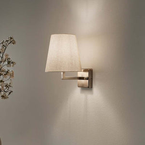 B-Ware Profil Wandleuchte Wandlampe gold creme Metall Textil Höhe 30 cm Wohnzimmer Flur