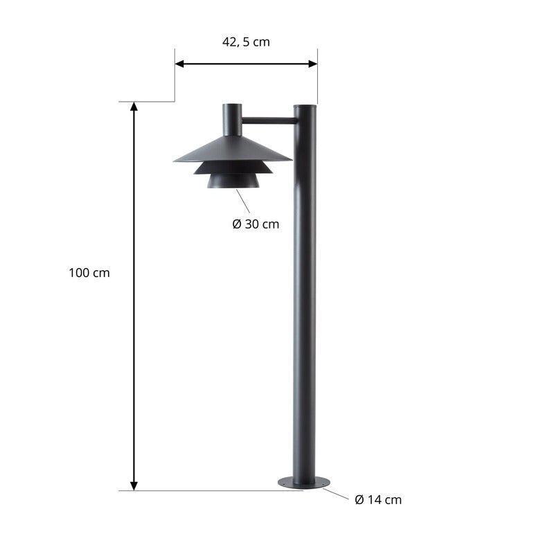 Montaro Wegeleuchte Gartenleuchte LED anthrazit 100cm Aluminium IP54 Lampe - 4255830908729