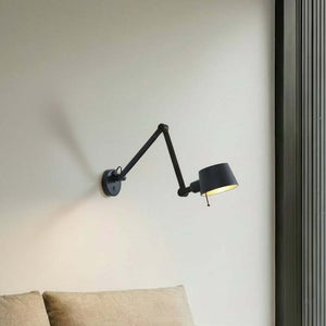 B-Ware Lucande Wandleuchte Wandlampe Silka LED dimmbar schwarz gold verstellbar 94cm