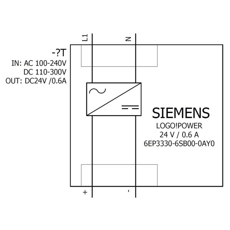 Siemens LOGO!POWER Hutschienen-Netzteil 6EP3330-6SB00-0AY0 24V 0,6A - 4025515154877