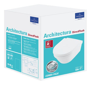 B-Ware Villeroy & Boch WC-Sitz Set Toilette Architectura Wandmontage QuickRelease weiß