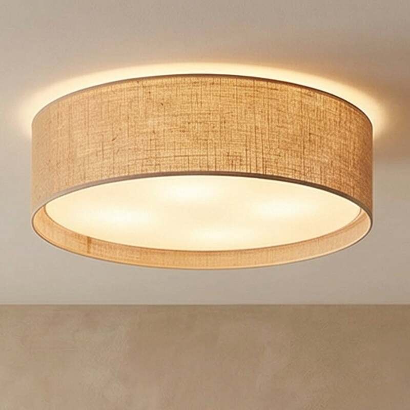 TK Lighting Deckenleuchte Juta LED Lampe Leuchte dimmbar braun weiß Ø60cm 16,5cm - 5901780565848