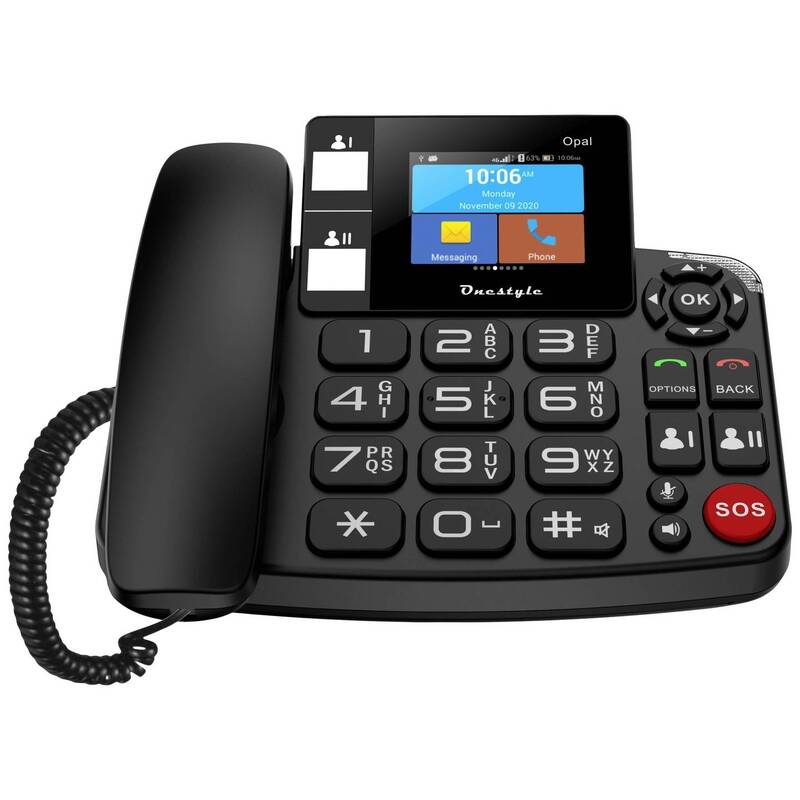 Onestyle SIM Desktoptelefon Opal schwarz UNISOC SL8521E DUAL CORE  für Büro u... - 6975020870251