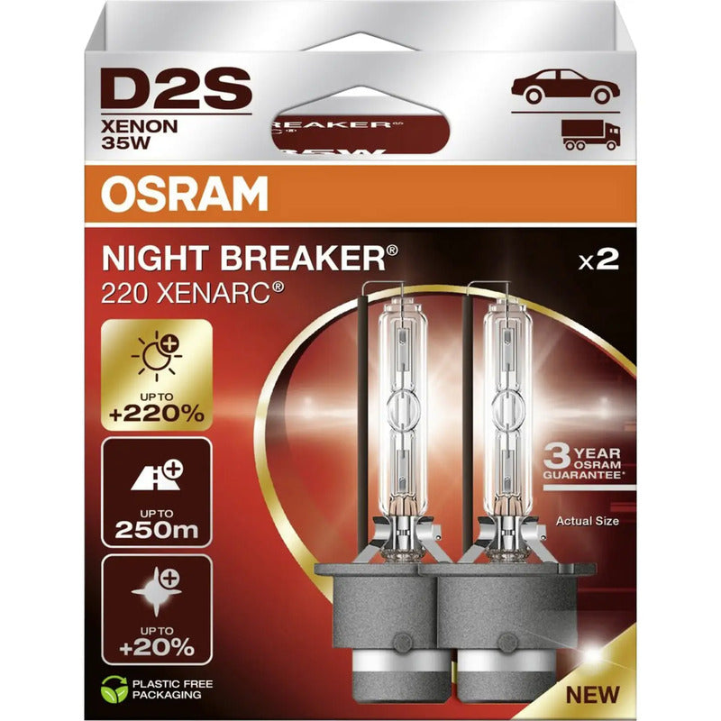 Osram Automotive Xenon Leuchtmittel XENARC NIGHT BREAKER 220 D2S 35W grau 2er - 4062172397766