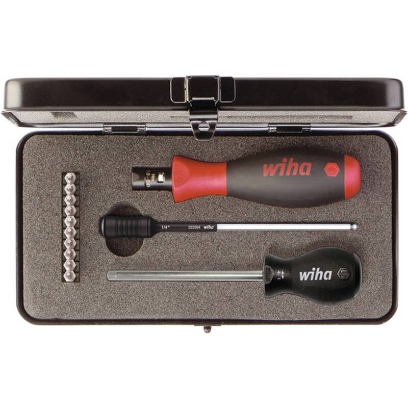 Wiha Drehmomentschraubendreher Schraubendrehersatz 13-teilig 1-5 Nm Metallbox - 4010995268930
