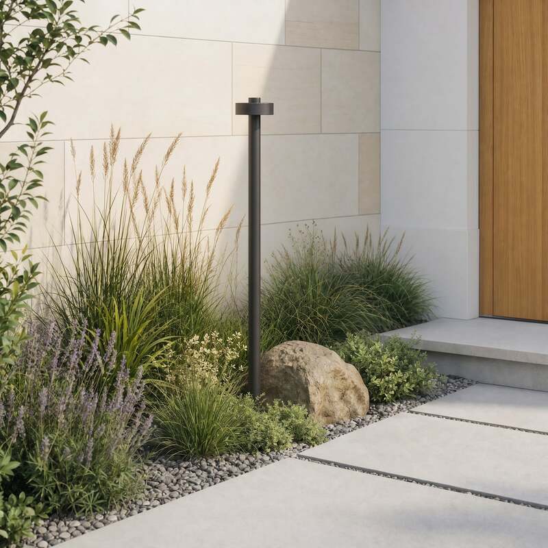 Lucande Wegeleuchte Nirella LED Gartenlampe Außenlampe schwarz 100cm IP65 CCT - 0000010049320