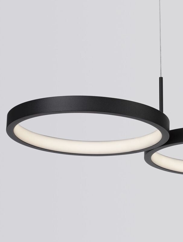 Nova Luce Pendelleuchte Hängelampe MAGNUS LED Schwarz Warmweiß dimmbar 84 cm 283 - 5212017433183