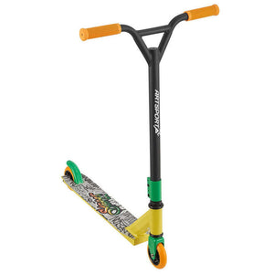 B-Ware Stunt Scooter Kinder 360° Lenker Roller 100 mm Rollen Skatepark Grün Orange