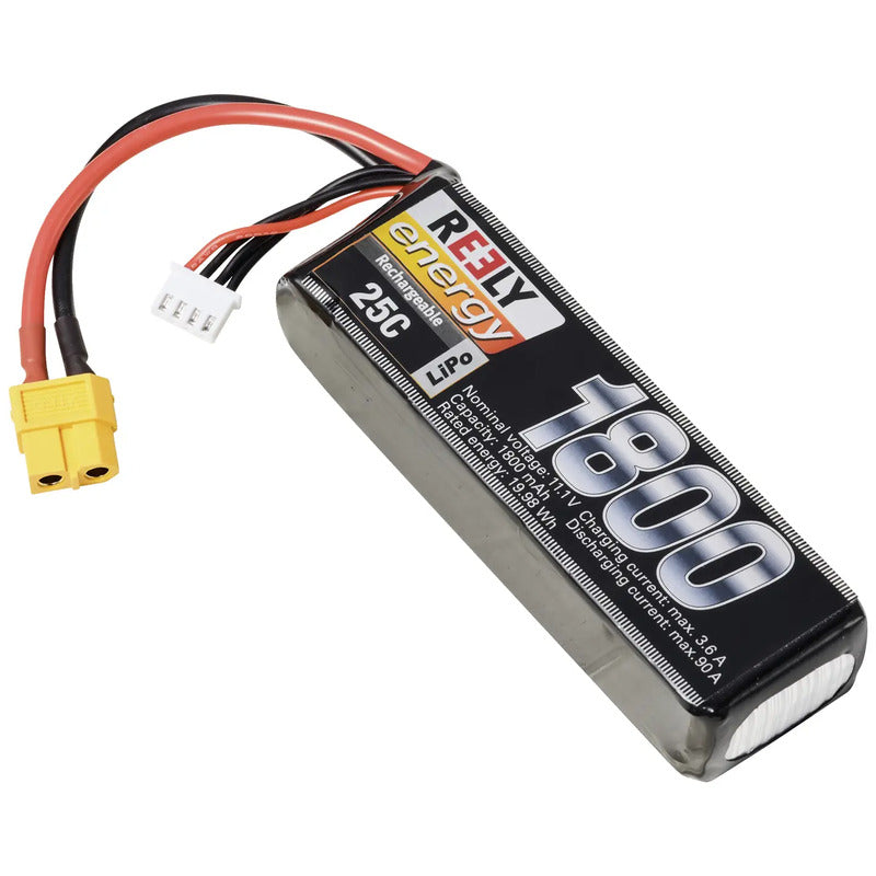 Tattu Modellbau-Akkupack LiPo 11.1V 1800mAh 3S 25C Softcase XT60 für RC Modelle - 4064161227337