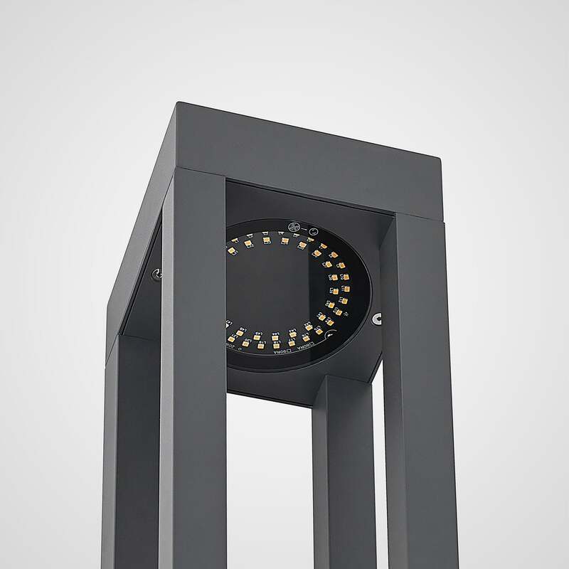 Arcchio Pollerleuchte Gartenleuchte Lienna LED Außenlampe grau 90cm IP65 850lm - 4251096592795