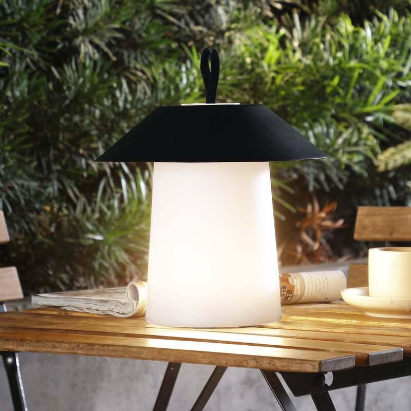 Lindby Akkutischleuchte Kalina LED dimmbar Gartenlampe schwarz/weiß IP44 22,4cm - 4251911773965