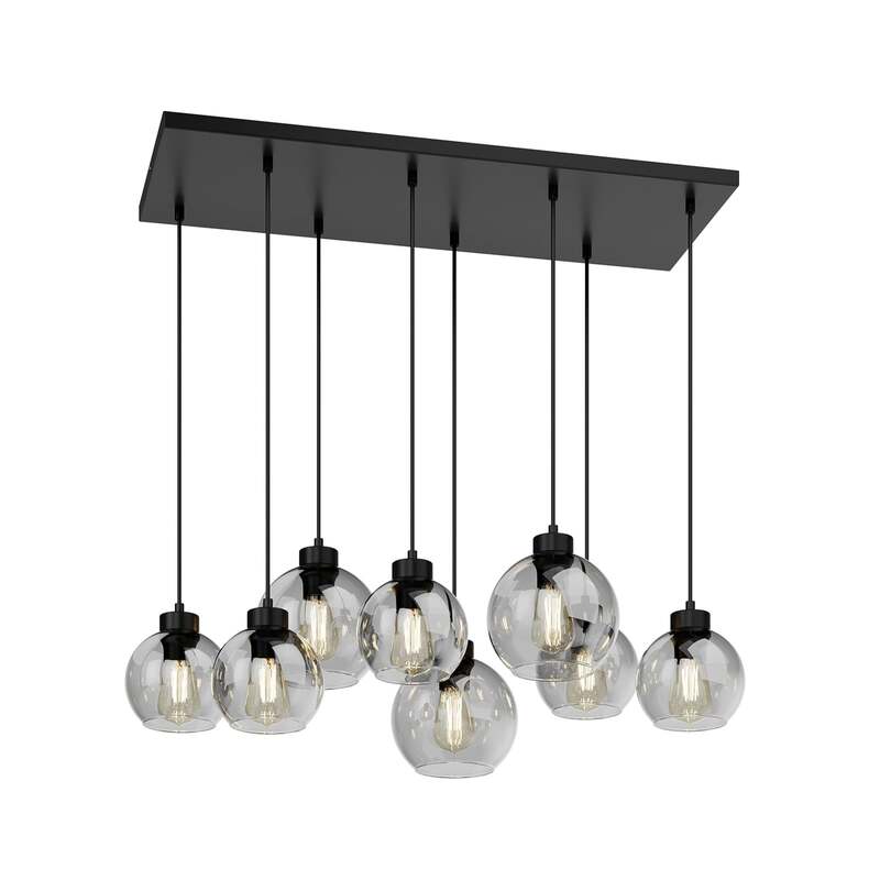 TK-Lighting Hängeleuchte Cubus LED Pendelleuchte 8-flammig dimmbar grau 95cm - 5901780541132