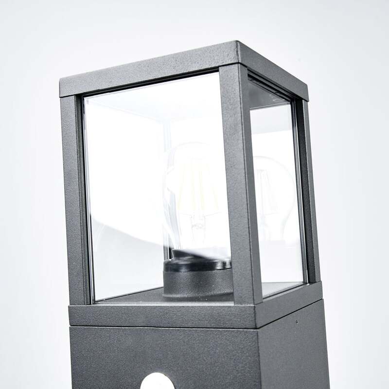 Lucande Wegeleuchte Klemens LED Gartenleuchte anthrazit 90cm mit Bewegungsmelder - 4251096538786