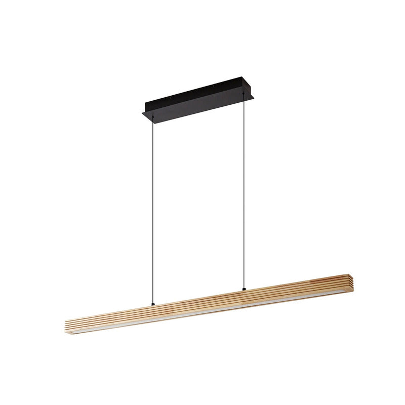 Lucande Emara LED-Hängeleuchte Eiche schwarz dimmbar 30W 115cm IP20 - 4255830900785