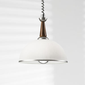 B-Ware Ilsa Hängeleuchte Pendelleuchte Deckenlampe weiß silber Ø 30 cm höhenverstellbar
