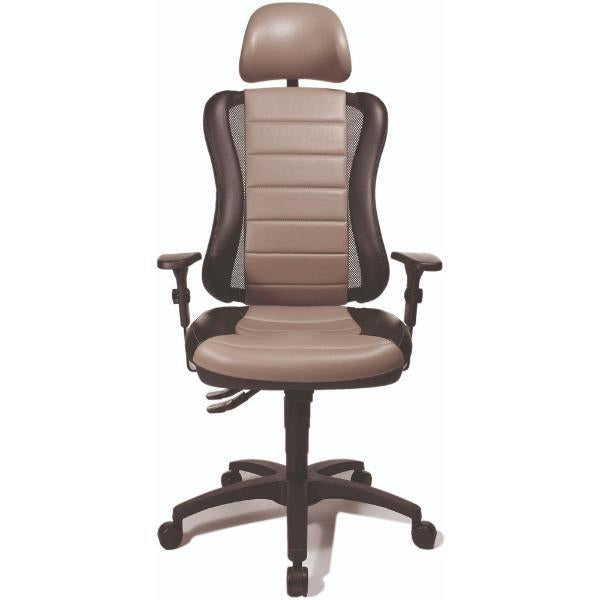 TOPSTAR Bürostuhl HEAD POINT RS ergonomisch grau mit Armlehnen und Rollen 110kg - 4014296274041
