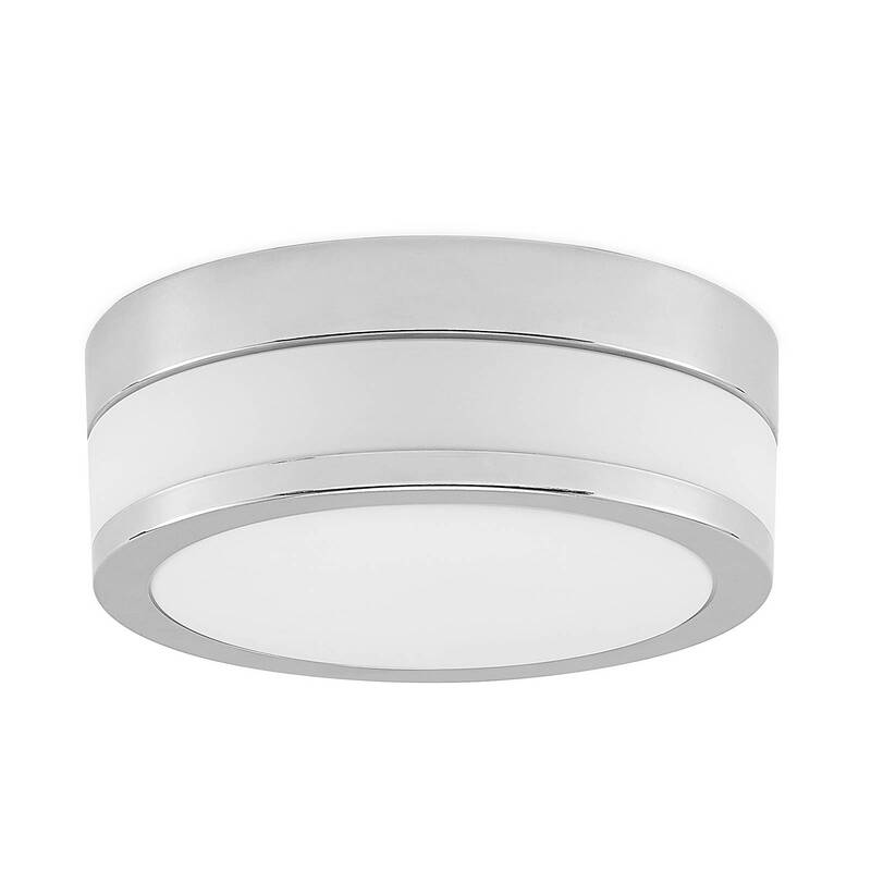 Lindby Flavi Bad-Deckenlampe Lampe Badezimmerlampe Leuchte Ø 23 cm chrom weiß - 4251096513233