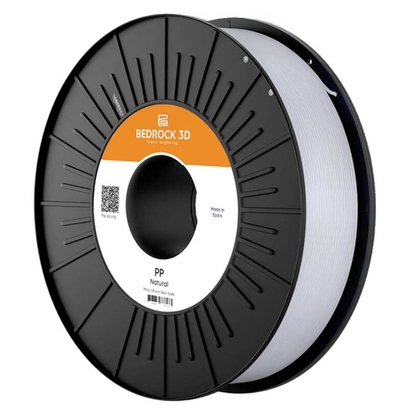 BEDROCK 3D Filament PP 1,75 mm 700 g Schwarz Handtuchheizkörper langlebig - 8718969926546