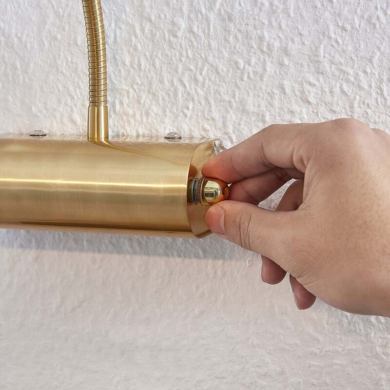 Lindby LED-Bilderleuchte Rakel dimmbar Wandleuchte messing matt Flexarm 18,5cm - 4251096563528