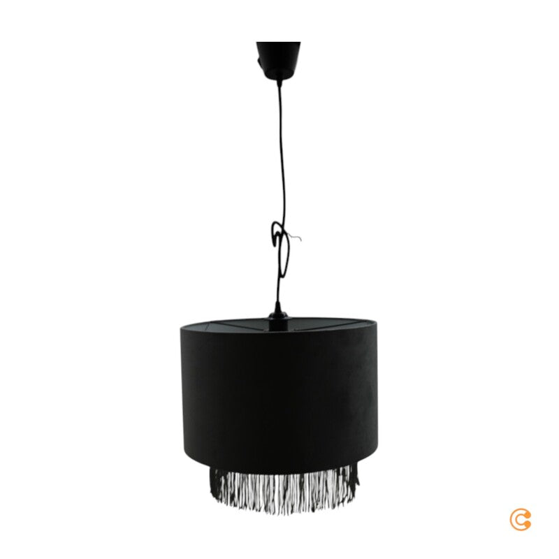 Paulmann Pauleen Pendelleuchte Noble Reverie Grau Samt Ø38cm max 20W E27 kürzbar - 4000870482117