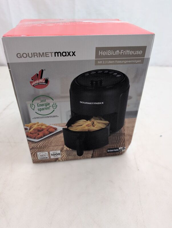 GourmetMaxx Heißluft-Fritteuse 2,3l Fritteuse 1000W schwarz Airfryer Frittieren - 4067522019701
