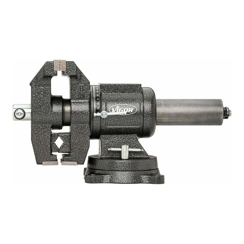 Vigor Schraubstock Spannstock V6150N drehbar für flache und runde Teile 125mm - 4047728084734