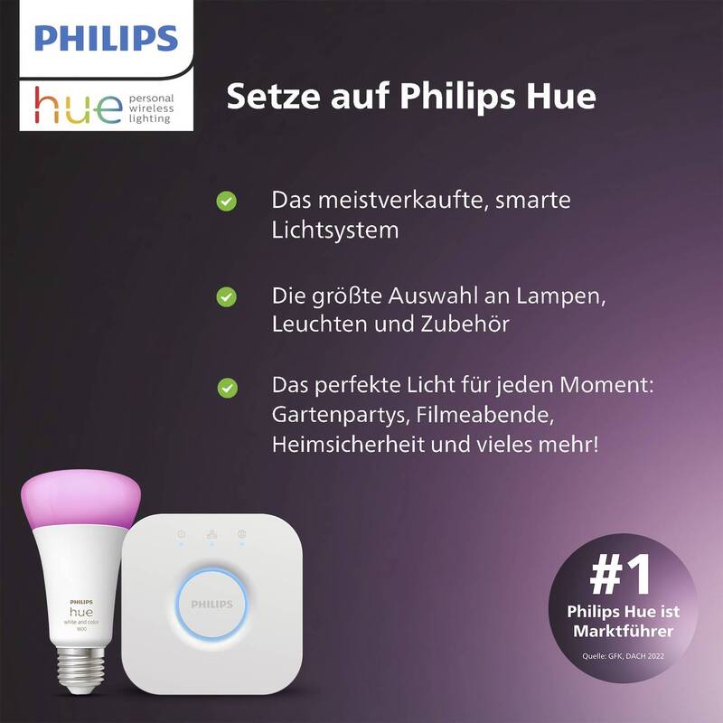 Philips Hue Wandschalter Modul 871951431802100 Wandschalter Lampe 2er Set Weiß - 8719514318021