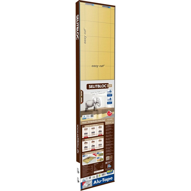 Selitbloc GripTec Trittschalldämmung 1,5mm 10,2m² AquaStop Schallschutz - 4002245706378