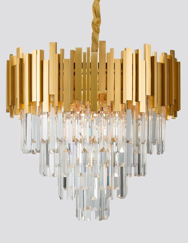 Nova Luce Pendelleuchte Hängeleuchte GRANE Gold Kristall E14 LED SIEHE TEXT/FOTO - 5212017427144