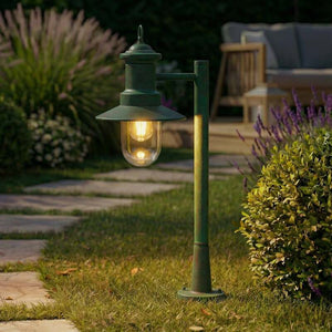 B-Ware Lindby Wegeleuchte Eloretta LED Gartenlampe Pollerleuchte dimmbar grün 60cm IP44