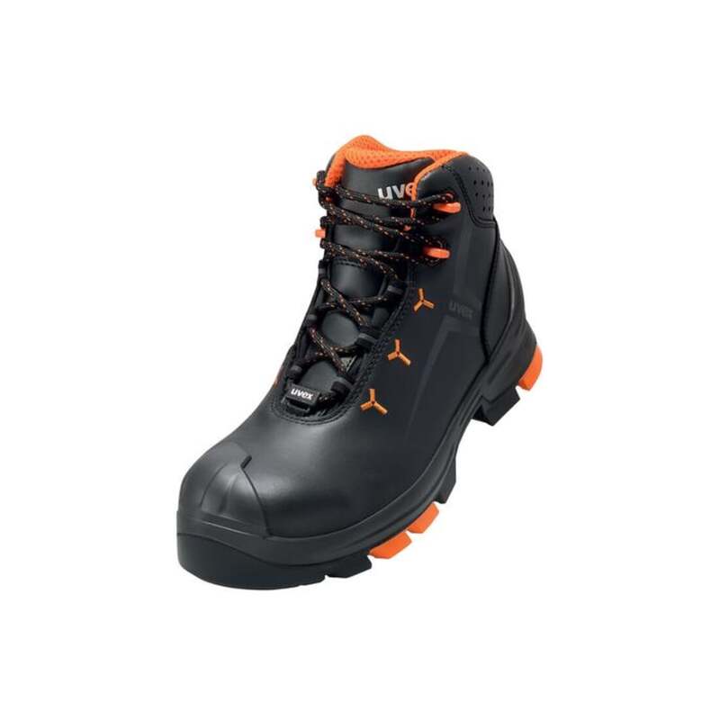 Uvex Sicherheitsstiefel S3 SRC uvex 2 Leder schwarz orange Gr 43 Kunststoffkappe - 4031101611082