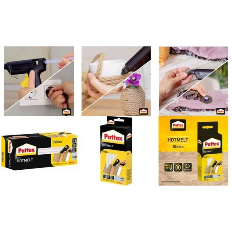 Pattex PTK1 Heißklebesticks 11x200mm Transparent 1000g Silikonfrei - 4015000075992