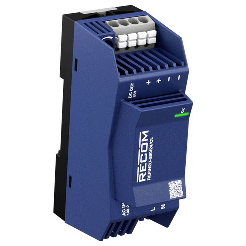 RECOM AC/DC-Industrienetzteil REFIN2U-S90/24/CL 24V 90W Hutschiene Trafo 1 - 4021087110075