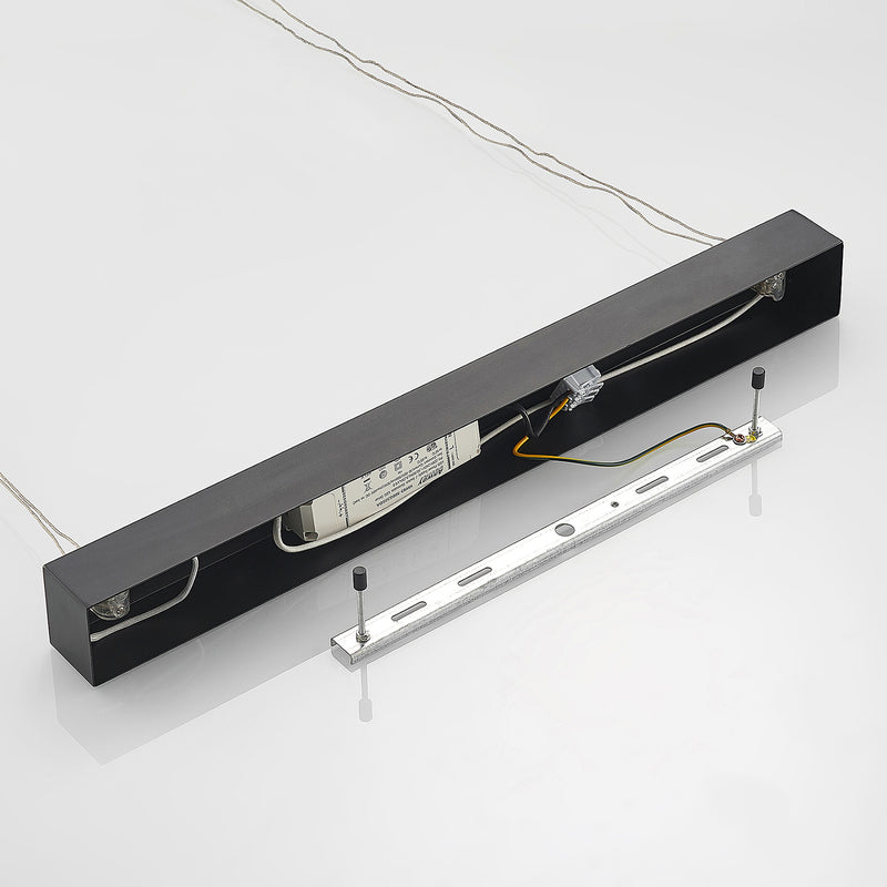 Lucande Pendelleuchte Hängeleuchte Stakato LED dimmbar schwarz 140cm 6-flg. - 4251911718959