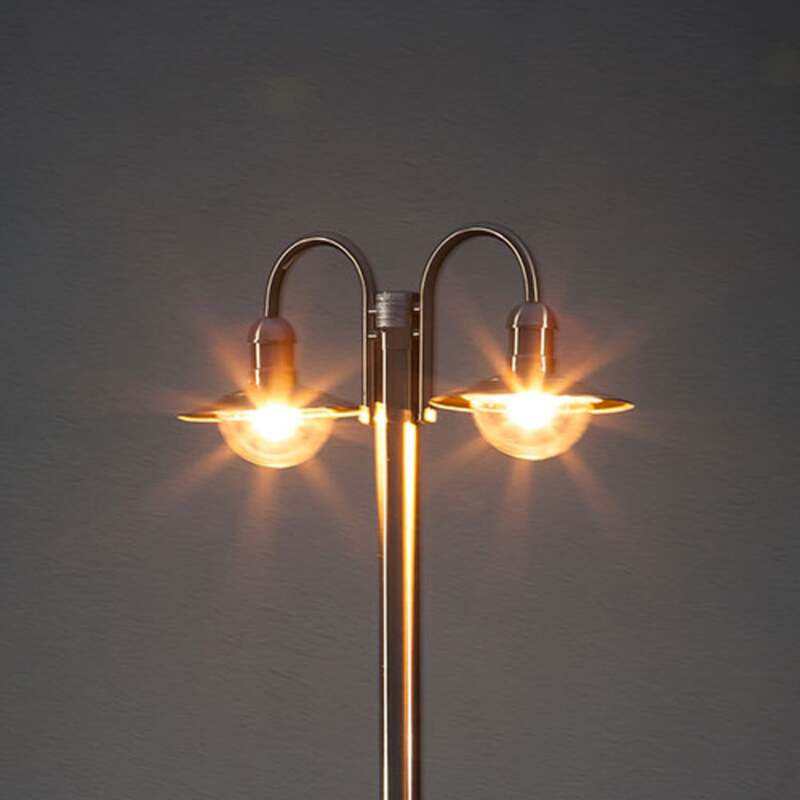 Lindby Außenleuchte Damion 2-flammig LED Gartenleuchte Edelstahl 200cm IP44 - 6291105706728