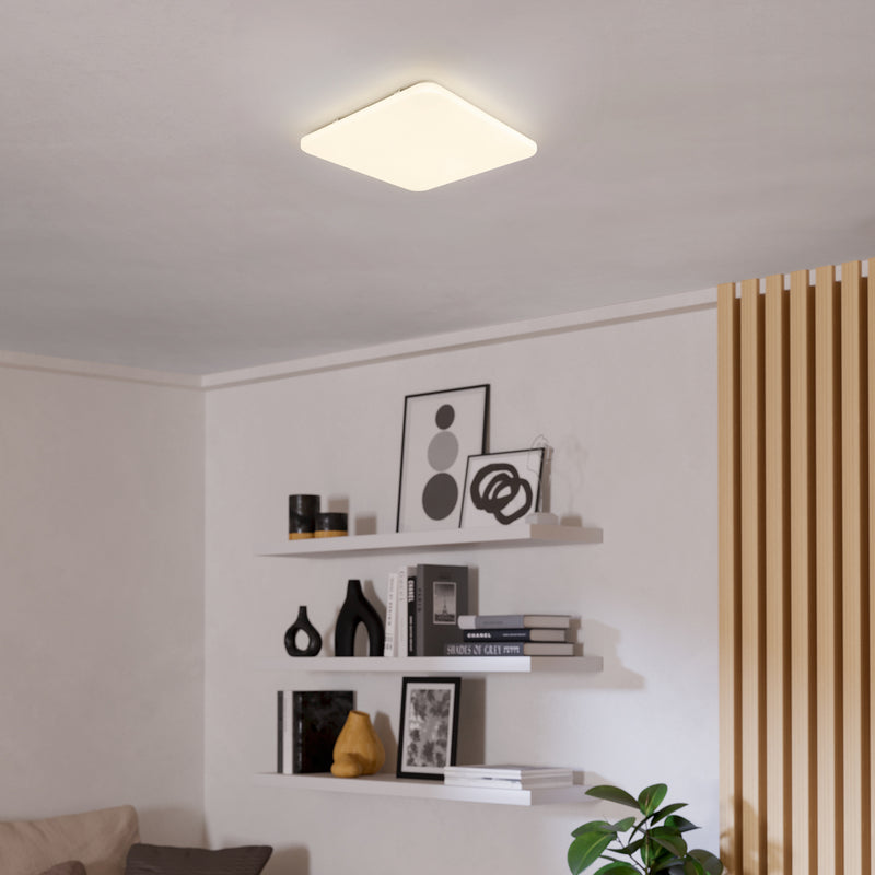 Eglo Deckenleuchte Frania LED Lampe Leuchte Wandleuchte eckig warmweiß 53x53cm - 9002759984472