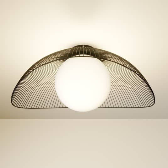 Lindby Fabronia Deckenlampe Deckenleuchte Lampe Leuchte Licht Gitter Glaskugel - 4251096570090